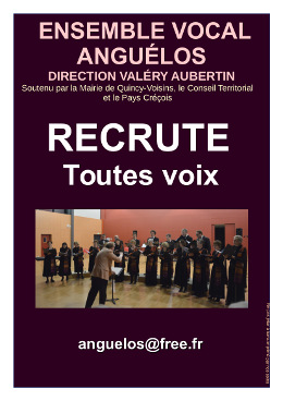 Recrutement 2016-2017 de choristes - l'Ensemble vocal Anguélos